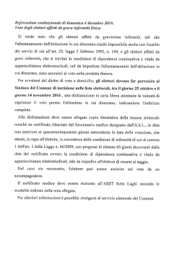 Page 1 Referendum costituzionale di domenica 4 dicembre 2016