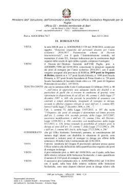 Decreto n. 7617 del 2/11/2016 - Ambito Territoriale per la provincia
