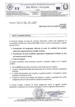 Scarica la circolare - `Oreste Del Prete`