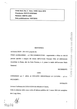Page 1 | Civile Sent. Sez. 2 Num. 14539 Anno 2016 Presidente