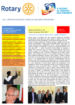 Bollettino 10 - Rotary Appiano Gentile