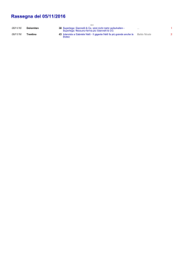 Rassegna del 05/11/2016