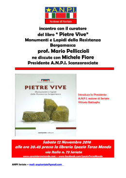 del libro “ Pietre Vive” prof. Mario Pelliccioli
