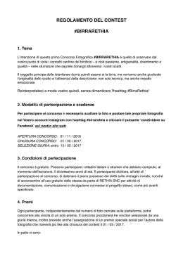 Leggi il regolamento completo