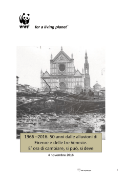 50 anni dall`alluvione di Firenze e delle tre Venezie