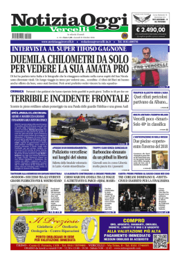 Notizia Oggi Vercelli (VC)