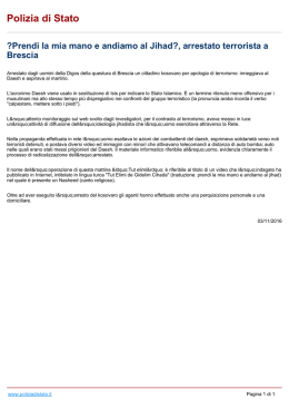 Prendi la mia mano e andiamo al Jihad?