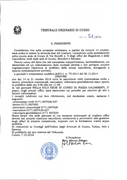 Tribunale di Cuneo - Ordine Avvocati Torino