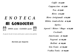 enoteca - Ristorante Ai Gondolieri