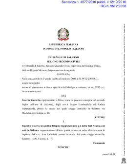 Sentenza n. 4577/2016 pubbl. il 12/10/2016 RG n