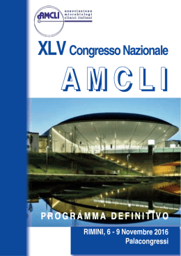 poster - XLV Congresso Nazionale AMCLI