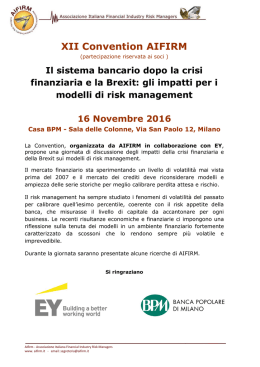 AIFIRM – Associazione Italiana Financial Industries Risk Managers