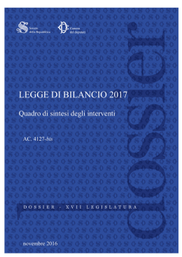 legge di bilancio 2017