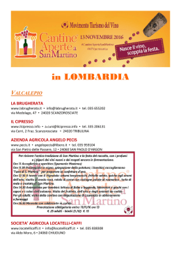 Lombardia - Movimento Turismo del Vino
