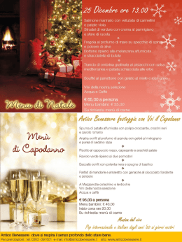 pranzo di natale e cenone di capodanno