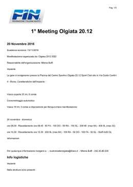 1° Meeting Olgiata 20.12