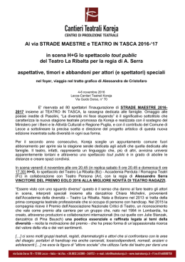 LECCE Al via la rassegna teatraleStrade Maestre