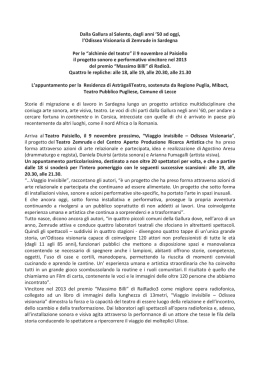 LECCE In scena l`Odissea Visionaria