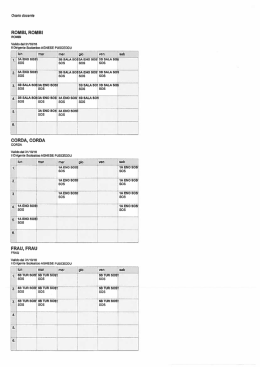 0rario delle lezioni per docente - sede ITCG Sanluri e IPSAR Villamar