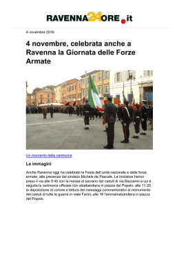 4 novembre, celebrata anche a Ravenna la