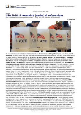 USA 2016: 8 novembre (anche) di referendum