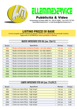 Scarica Listino