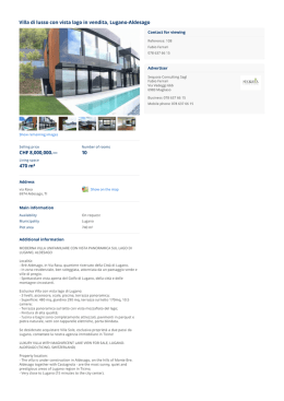 Villa di lusso con vista lago in vendita, Lugano
