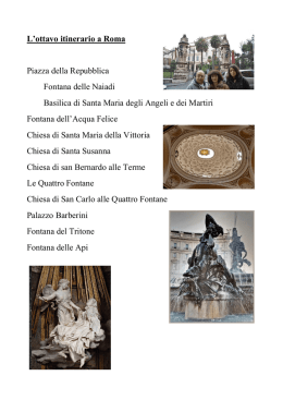 L`ottavo itinerario a Roma Piazza della Repubblica Fontana delle