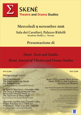 Mercoled&igrave; 9 novembre 2016 - SKEN&Egrave;