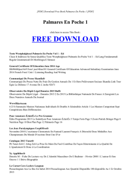 free book palmares en poche 1 pdf
