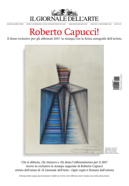 Roberto Capucci! - Il Giornale dell`Arte