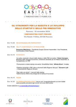 Programma 16-11-2016 - Confindustria Chieti Pescara
