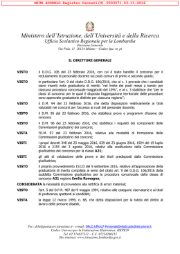 A21 decreto graduatoria Emilia Romagna rettifica