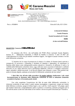 Prot. n. 5725/B10 Gioia del Colle, 02/11/2016 Ai docenti di Italiano