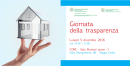 Giornata della trasparenza - Azienda Ospedaliera di Reggio Emilia