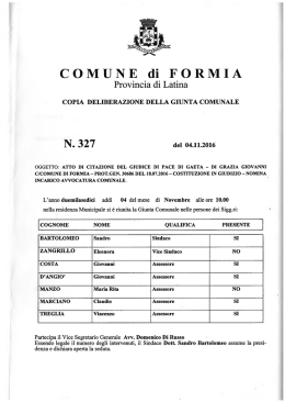N. 327 - Comune di Formia