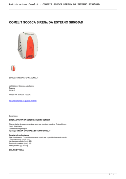 COMELIT SCOCCA SIRENA DA ESTERNO SIR600AD