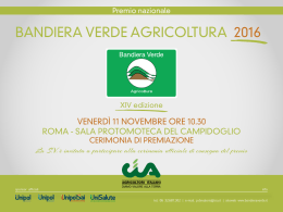 bandiera verde agricoltura 2016