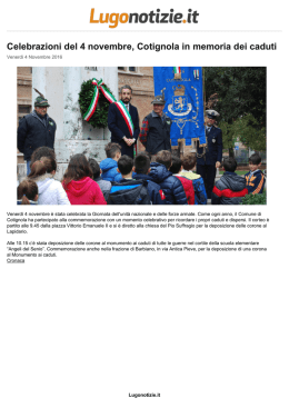 Celebrazioni del 4 novembre, Cotignola in memoria