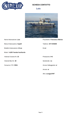 scheda contatto - Frisone Fishing Cup 2016