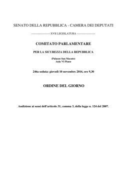 senato della repubblica - camera dei deputati comitato parlamentare
