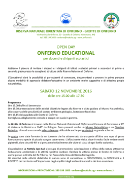 Grotte di Onferno EDUCATIONAL open day 2016.pages