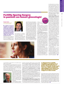 Fertility Sparing Surgery in pazienti con tumori ginecologici