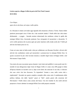 Letter to Beppe (Italian)