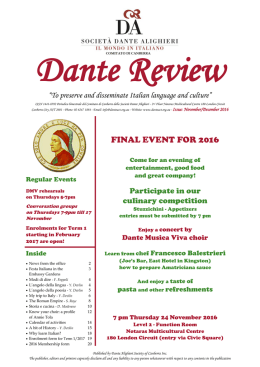 current newsletter – pdf - Dante Alighieri Society of Canberra