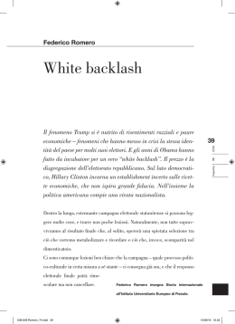 White backlash - Aspen Institute Italia