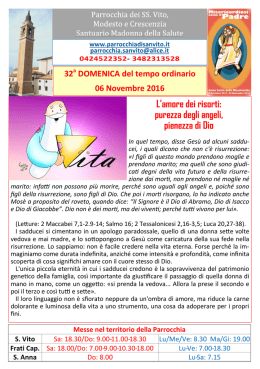 Avvisi dal 6 - Parrocchia di San Vito in Bassano del Grappa