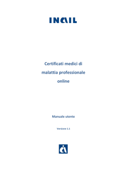 Manuale certificati medici di malattia professionale 1.1