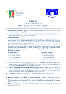 1 bando peschiera 11 dicembre - Federazione Italiana Canottaggio
