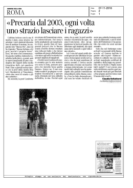 Precaria dal 2003, ogni volta uno strazio lasciare i ragazzi